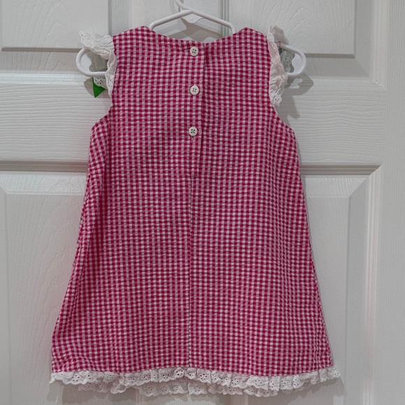 Good Lad Pink Gingham Frog Dress 2T - Picture 2 of 8